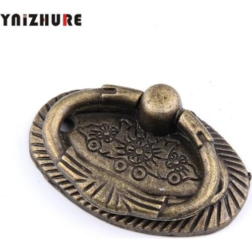 1pc 47mm Cabinet Drawer Dresser Cupboard Knob Pull Ring Handle Antique Brass Retro Furniture Diy Best Quality