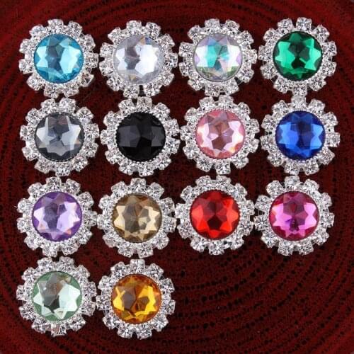 100pcs hot cakes yakeli alloy diamond crystal diamond buckle Dog DIY tire restoring ancient ways pet diy accessories 20 mm