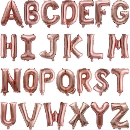 16 32inch Rose Gold Number Letter Balloons Birthday Party Wedding Decor Wedding Alphabet Balloon Anniversary Party Air Globos