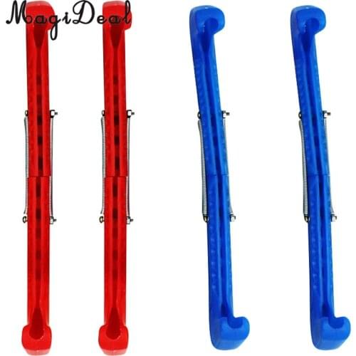 2 Pair Plastic Ice Hockey Figure Skate Walking Blade Guard Protective Cover