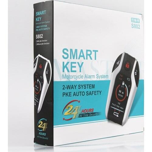2 Way Motorcycle Alarm Theft Protection Device Motor Car 12V Dual Remote Control Cutting Line Protection Alarm of PKE Function