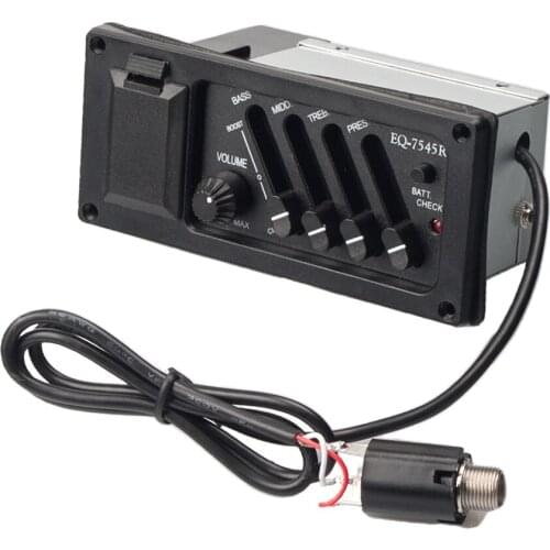 Volksgitarre EQ 7545R 4 Band EQ Equalizer Piezo Pickup Tuner Amplifier Parts