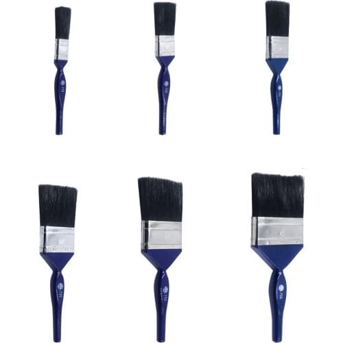 4pcs Paint brushes Drywall Tools Paint painting Brush for wall Black Bristle blue Wood Handle 1 1.5 2.5 4 inch Dry Wall