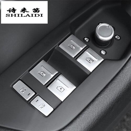 Car Styling For Audi A6 C8 A8 2019 2020 2021 Interior Door Window Glass Switch Buttons Frame Cover Sticker Trim Auto Accessories
