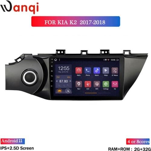 Wanqi Android 8.1 2G RAM 32G ROM 9 Inch Auto Vehicle Car Multimedia GPS Navigation System for Kia k2 2017-2018 Car Radio WiFi