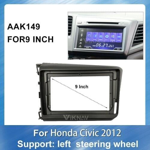 10 inch Car Radio DVD Fascia GPS navigation Panel For Honda Civic 2012 LHD Car Refitting Installastion Surround Trim Frame