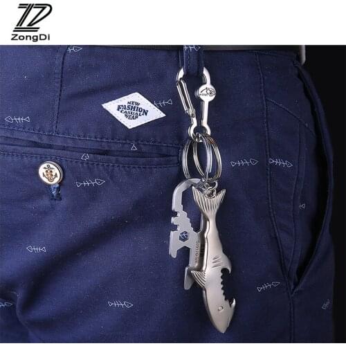 ZD For Alfa Romeo 159 BMW E46 E39 E36 E90 E53 Audi A3 A6 C5 A4 B6 B8 TT A8 Car Key Chain Pendant Shark Bottle Opener Keychain