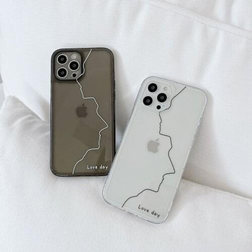 Abstract Lines Apple 11 Mobile Phone Case Is Suitable for Iphone12/XR Transparent Soft Case Iphone 11 Pro Max Cases for Women