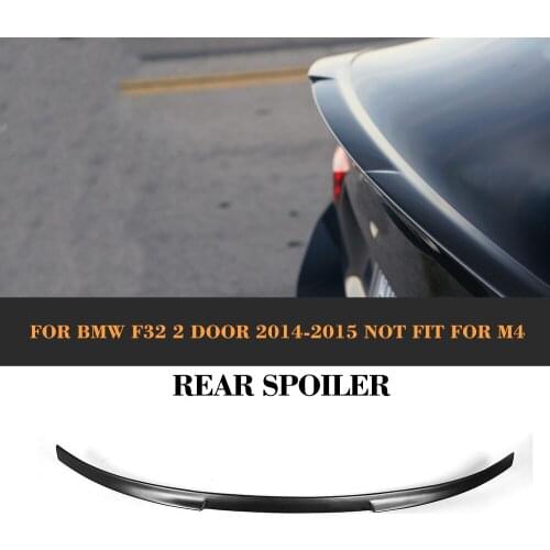 For 4 Series Black FRP Rear Trunk Spoiler Wing For BMW F32 428i 435i xDrive 2014 2015 Not for M4 Car Cover