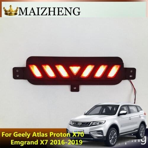 For Geely Atlas Boyue NL3,SUV Proton X70 Emgrand X7 2016 2017 2018 2019 Back bar lamp brake light daylight car accessories