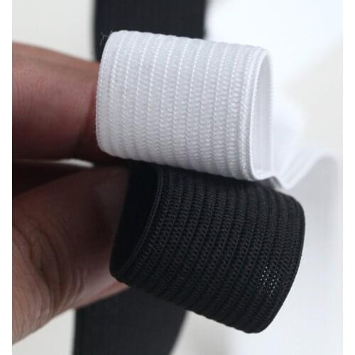 XUNZHE 5 Meters White And Black 10/15/ 20/25/30/40/50mm Highest Nylon Band Elastic Sewing Garment Accessories DIY