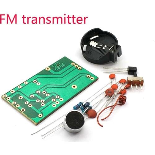 Electronic DIY Kit FM Transmitter Module Frequency Modulation Wireless Microphone Board Parts Kits Simple Production Suite
