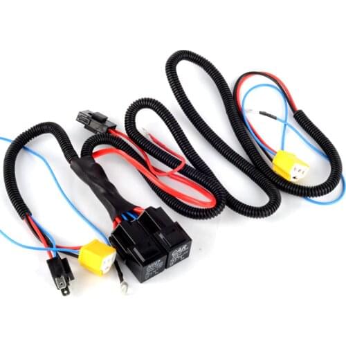 H4 Headlight Wire Harness Connector Fuse Socket Headlight Booster Cable Wire Harness Connector Relay Energy-saving High Quality