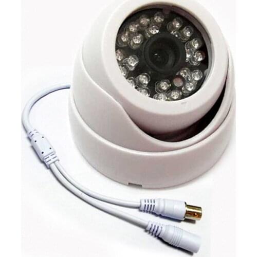 HD AHD CCTV Camera 1080P 2MP Indoor Dome Security IR Color IRCUT 24IR Leds D/N, white 2.8mm wide angle lens