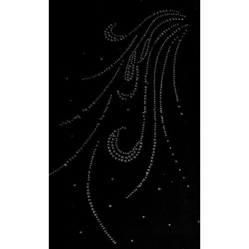 Hot Fix Feather Rhinestones Motif Heat Transfer Iron On Patch Garment Accessories For T Shirt And Scarf DIY Iron On Transfe