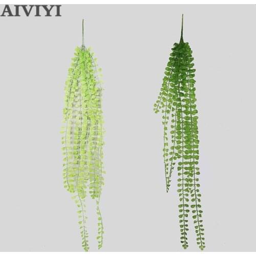 Simulation 7 watercress leaf wall hanging Flower Plant Fake Rattan Flowers Artificial Hanging for Home Wedding Wall Decoration