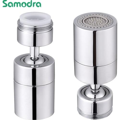 SAMODRA Faucet Aerator Kitchen water filter Sprayer adjustble big angle Kitchen Sink accessories Dual Brass Swivel Ball Tap