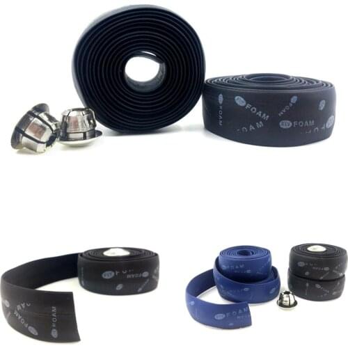 Road Bike Bar Tape Toughness Vibration Damping Anti-Vibration Bent Handlebar Bar Tape Handle belt Wrap+2 Bar Plugs