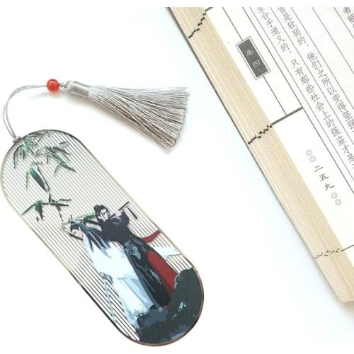 Grandmaster of Demonic Cultivation MDZS The Untamed Metal Bookmarks Chinese style Antiquity Classic Tassels Bookmarks Gifts