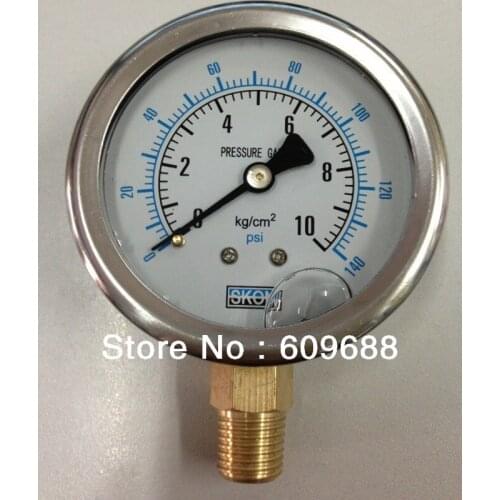 Stainless steel pressure gauge oil pressure gauge dia 60mm 0-100KG 1/4PT hydraulic pressure gauge