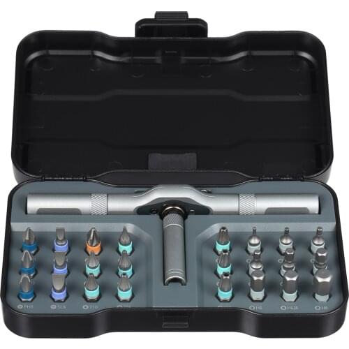 24-In-1 Multipurpose Ratchet Set Screwdriver Ratchet Wrench Screwdriver Bits Set Magnetic Bits DIY Household Repair Tools Set