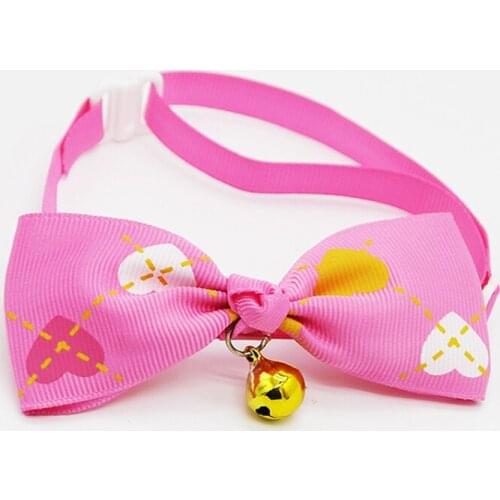 Brand New Fashion Cute Adjustable Dog Cat Pet Bow Tie With Bell Puppy Kitten Necktie Collar for small dogs cats Accessories