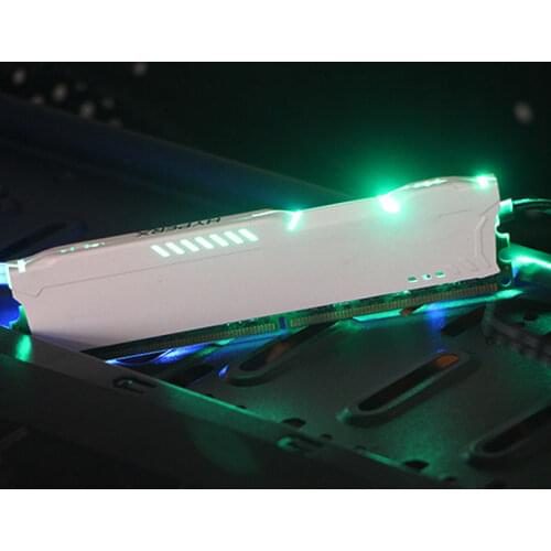 New Version Aluminum Short Memory Luminous Vest Cooling 12V RGB Support Light BarLuminous Decoration Colored 4pin RAMs Heatsink