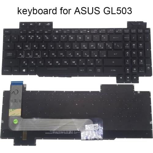RU backlit laptop keyboard for ASUS ROG Strix GL503V GL503VS GL503 VM GL503GE GL703VD Russian gamers keyboards sales AEBKL700020