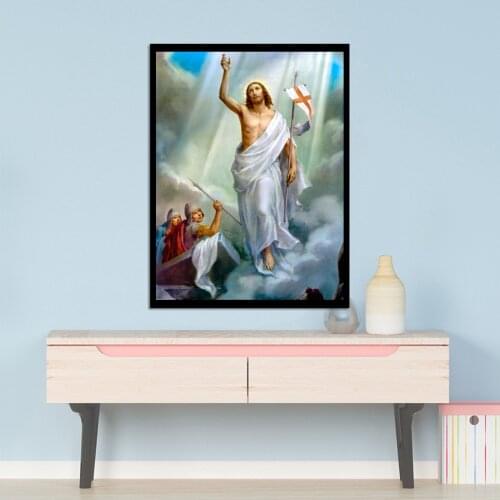 Modern Oil Painting Wall Art The Resurrection of Christ Jesus Home Decoration Canvas Painting Wall Pictures for Living Room