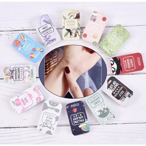 1PC Portable Case Solid Perfume Fragrances Women Men Solid Balm Mild Long Lasting Aroma Deodorant Fragrance Body Antiperspirant