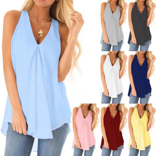U-shot Sleeveless Blouses