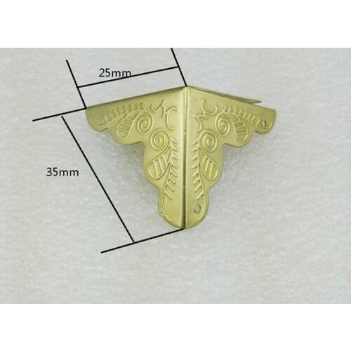 Case Box Corners For Furniture Decor Triangle Rattan Carved,Wooden Box Corner,Yellow Color,25*25*25mm,8Pcs