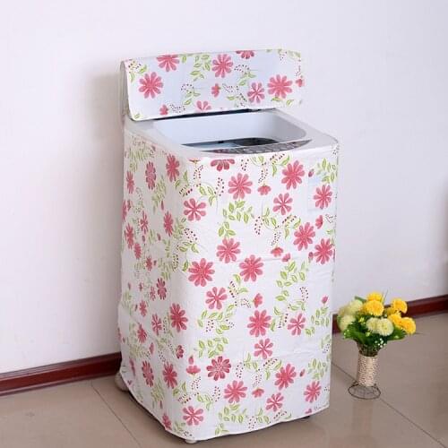 Waterproof Sunscreen PEVA Washing Machine Cover With Zipper Protective Case Washing Machine Dust Cover abc bathroom balcony
