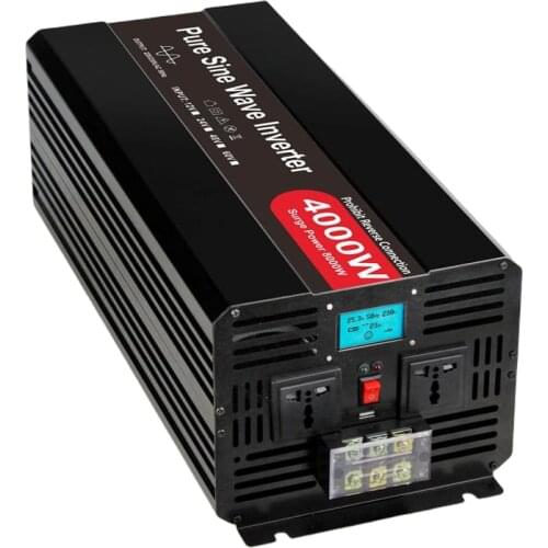 High Quality PSW Pure Sine Wave DC 12V/24V/48V to AC 110V/220V 4000W Peak 8000 Watt Power Inverter