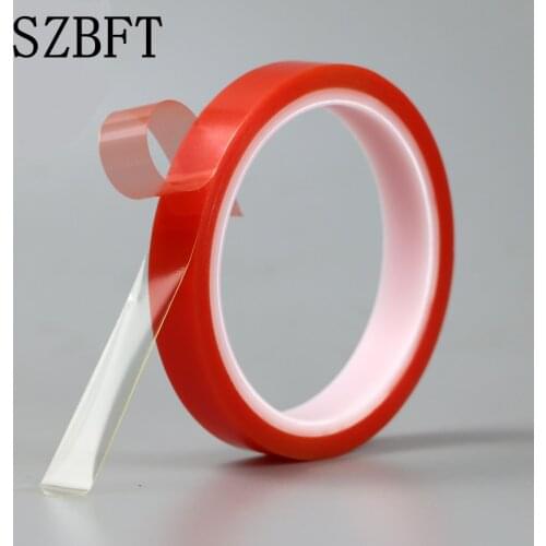 SZBFT 2roll Red High Strength Acrylic Gel Adhesive Double Sided Tape/ Adhesive Tape Sticker For Phone LCD Screen