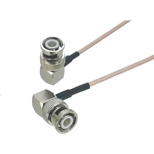 1Pcs RG316 BNC Male plug RA to BNC Male plug Right angle Connector RF Coaxial Jumper Pigtail Cable For Radio Antenna 4inch~10M