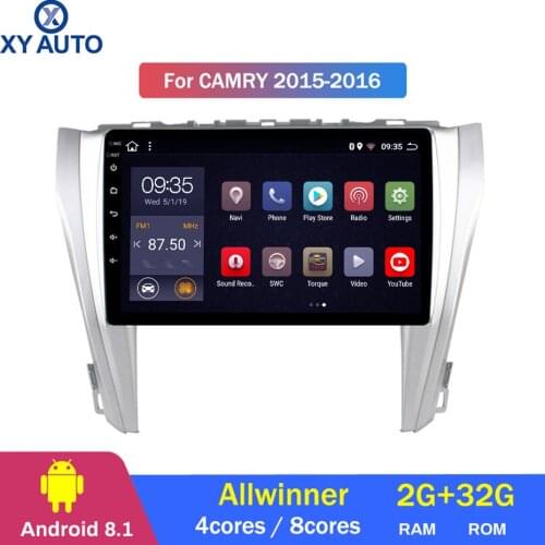 10.1inch 2.5D IPS HD multi-touch screen Android8.1 2G RAM 32G ROM NAVI with BlueTooth USB WIFI SWC for Toyota camry 2015-2016