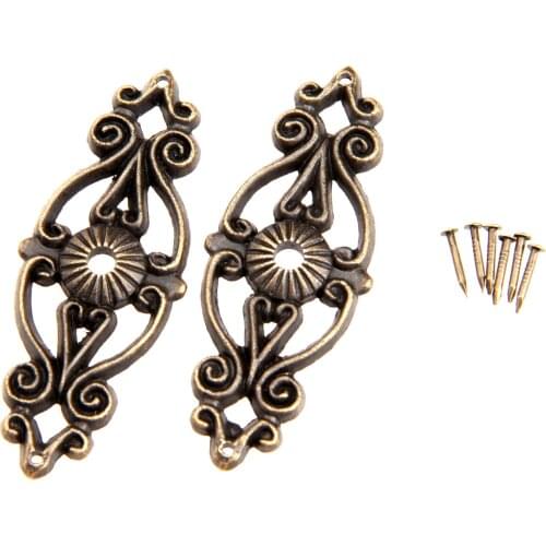 10pcs/6pcs Furniture decorative Corner Box Feet leg protector Iron applique Antique Bronze Bracket Furniture Fittings w/screws