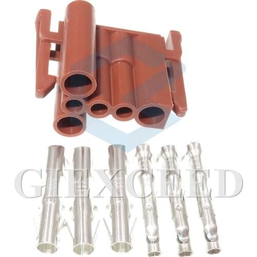 2 Sets 6 Pin Auto Female Connector Electrical Wire Socket For Car