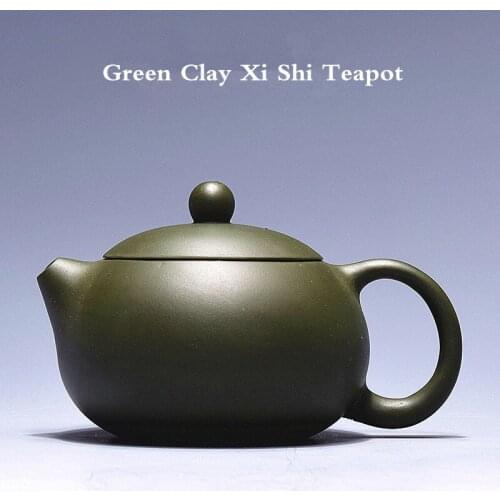 230ml All Handmade Rare Green Clay Teapot Authentic Famous Yixing Zisha Tea Pot Chinese Kung Fu Black Tea Gift Free Shipping