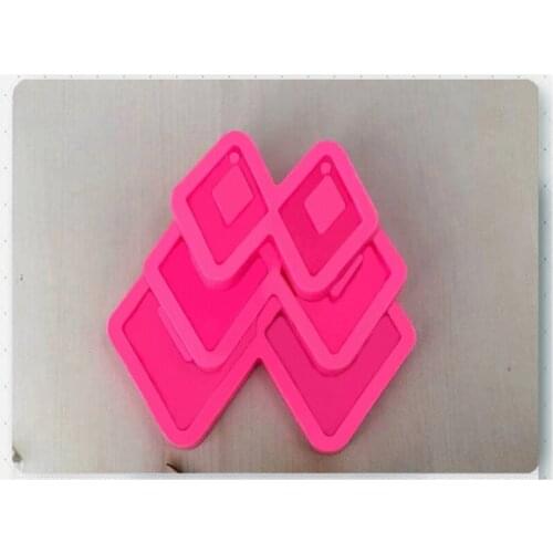 4 Pcs Earrings Epoxy Resin Mold Ear Pendant Casting Silicone Mould DIY Crafts Jewelry Making Tools N2UE