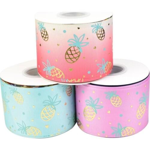 75mm 3inch Ribbon hsd-design custom Pattern on Grosgrain Ribbon