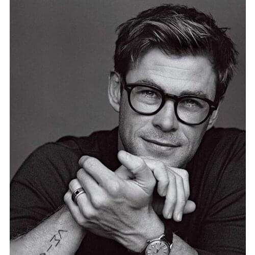 80046 TR90 Anti-blue Light Round Retro Glasses Frame for Men Women Optical Fashion Computer Eyeglasses