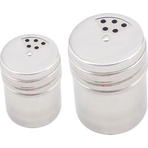 Spice Jars Stainless Steel Seasoning Jar Salt Shaker Spice Pepper Shaker Barbecue Sprinkle Salt Bottle BBQ Accessories