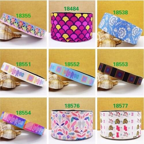 Free shipping 50 yard cartoon printed grosgrain ribbon 18577