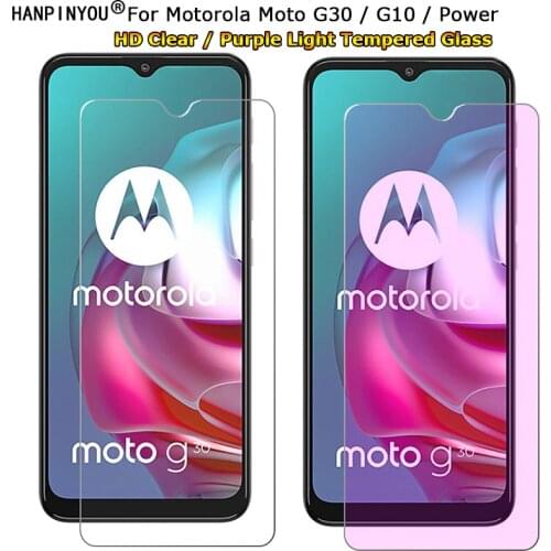 For Motorola Moto G30 / G10 / Power Clear / Anti blue Purple Light Ray Eye Care Tempered Glass 9H Premium Screen Protector Film
