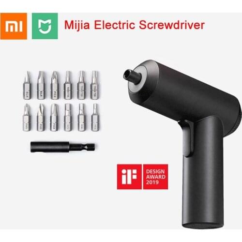 XIAOMI Mijia Electric Rechargeable Screwdriver 3.6V 2000mAh Li-ion 5N.m Electric Screwdriver With 12Pcs S2 Screw Bits For Home