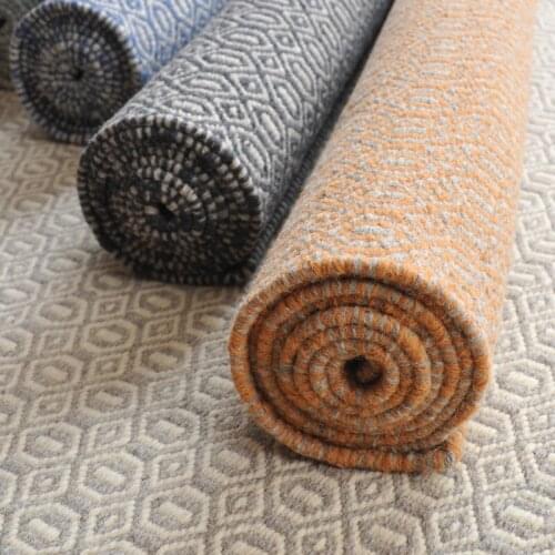 Imported wool carpet Fashion geometric simplicity Double-sided usable living room coffee table cushion bedroom