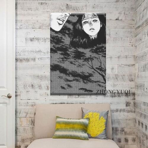 Junji Ito - Floating heads canvas prints Wall Decoration Canvas Art Prints and Posters for Living Room Home Décor