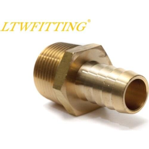 LTWFITTING Brass Barb Fitting Coupler / Connector 5/8" Hose ID x 3/4" Male NPT